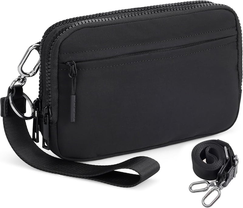 VONAL Store Wristlet Wallets for Women, RFID Wristlet Purse Built in Wallet, Small Nylon Crossbody Bags, Credit Card Holder - Image 1